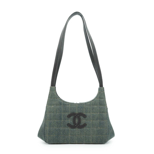 CC Chocolate Bar Denim Shoulder Bag