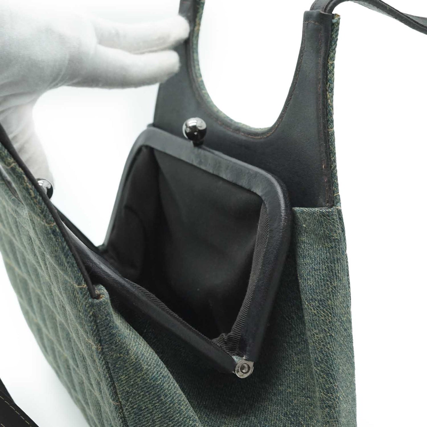 CC Chocolate Bar Denim Shoulder Bag