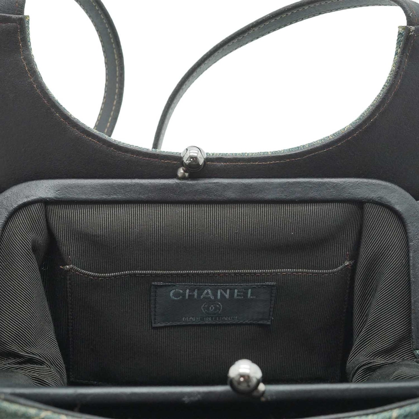 CC Chocolate Bar Denim Shoulder Bag