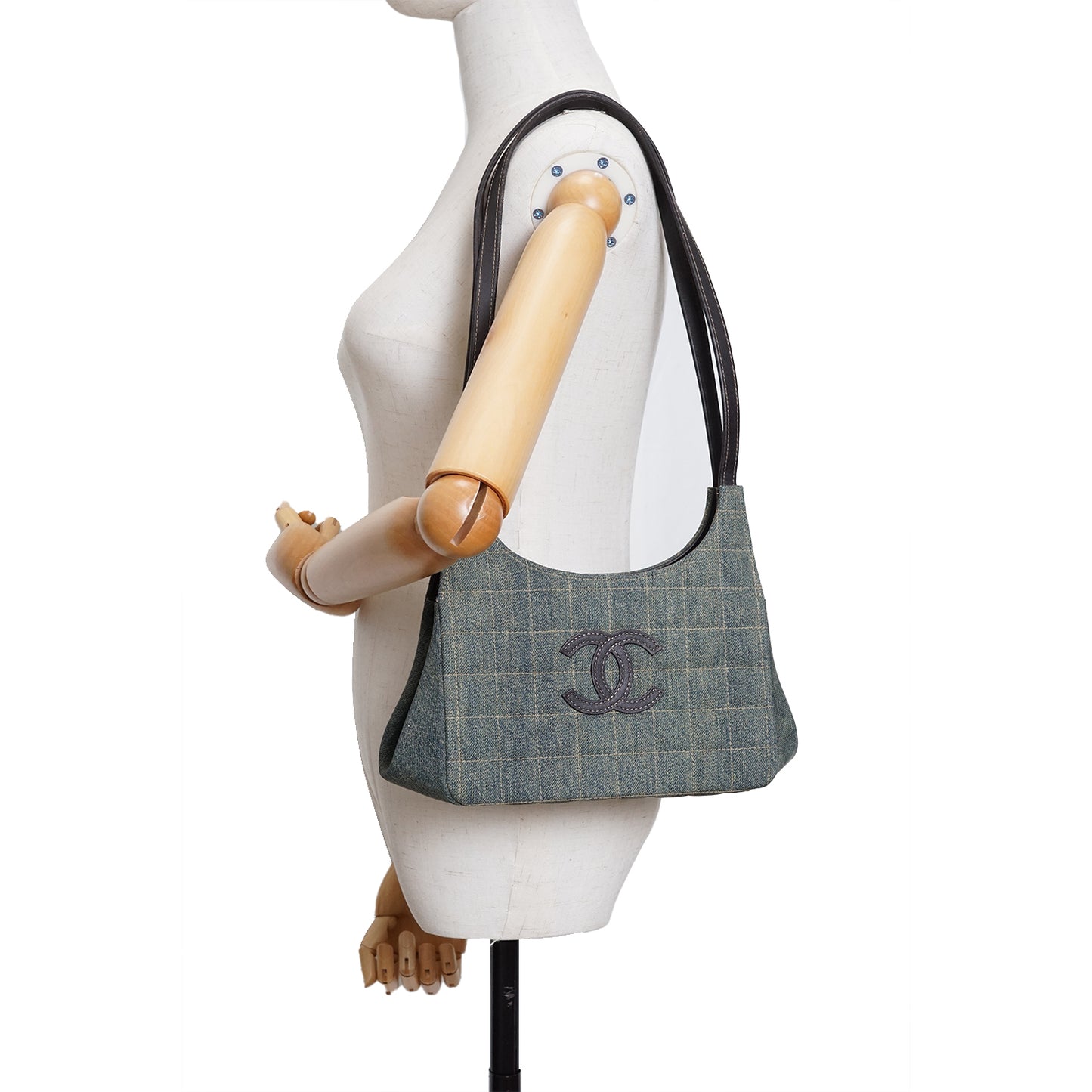 CC Chocolate Bar Denim Shoulder Bag