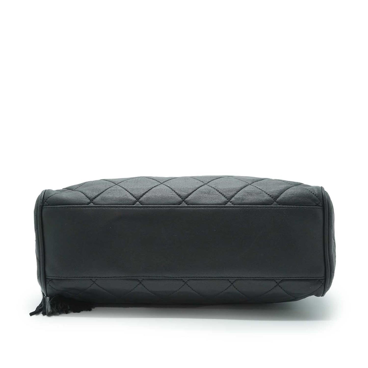 CC Lambskin Matelasse Fringe Shoulder Bag