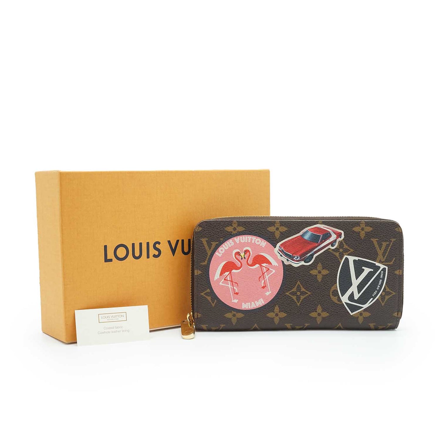 Monogram Sticker Zippy Long Wallet