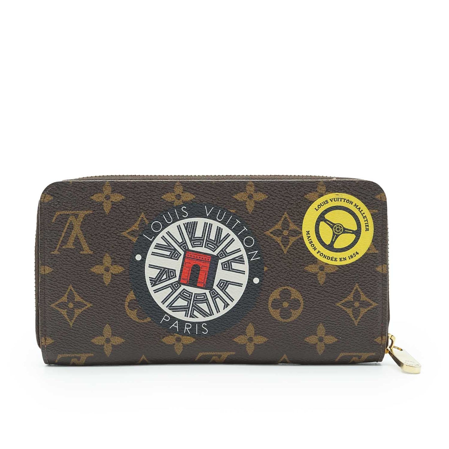 Monogram Sticker Zippy Long Wallet