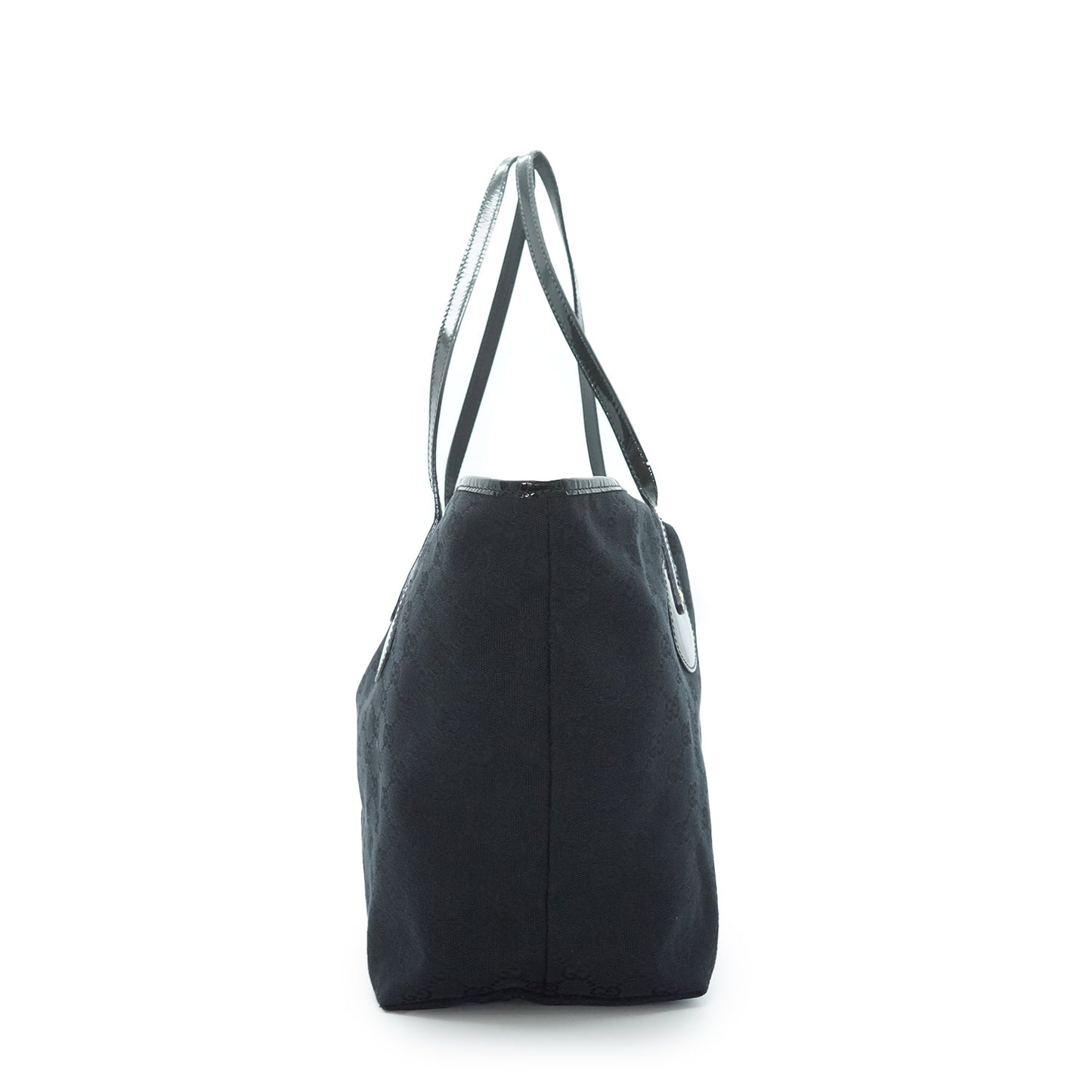 GG Canvas Patent Leather Tote
