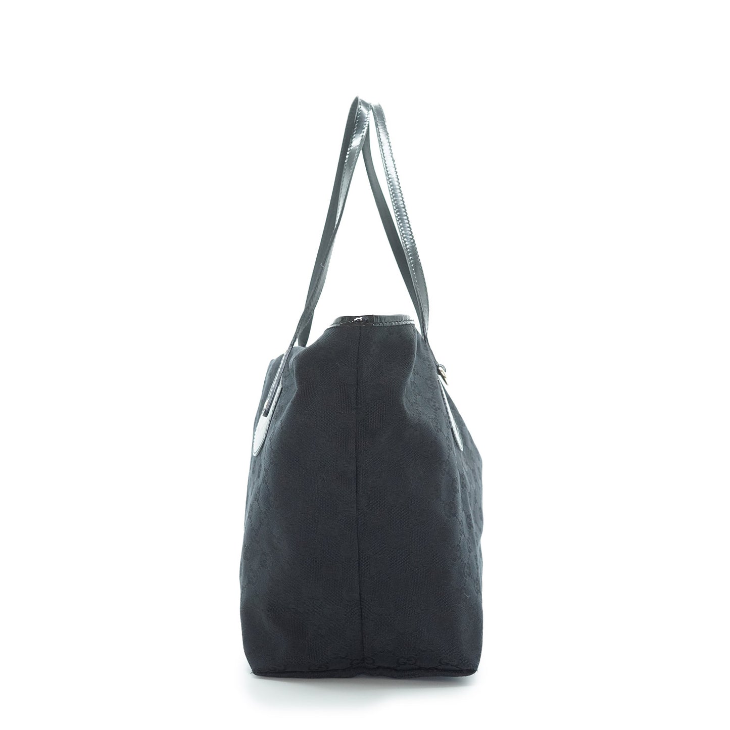 GG Canvas Patent Leather Tote
