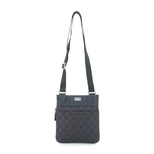 GG Canvas Zip Around Mini Messenger Crossbody Bag