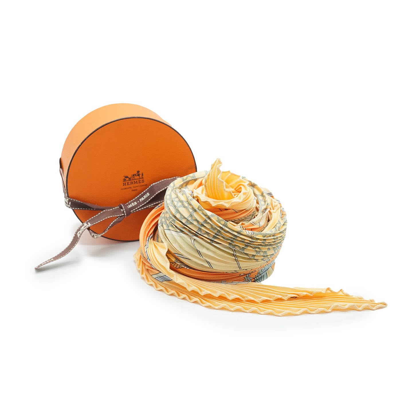 Silk Pleated Scarf 140 Les Voitures A Transformation by La Perriere