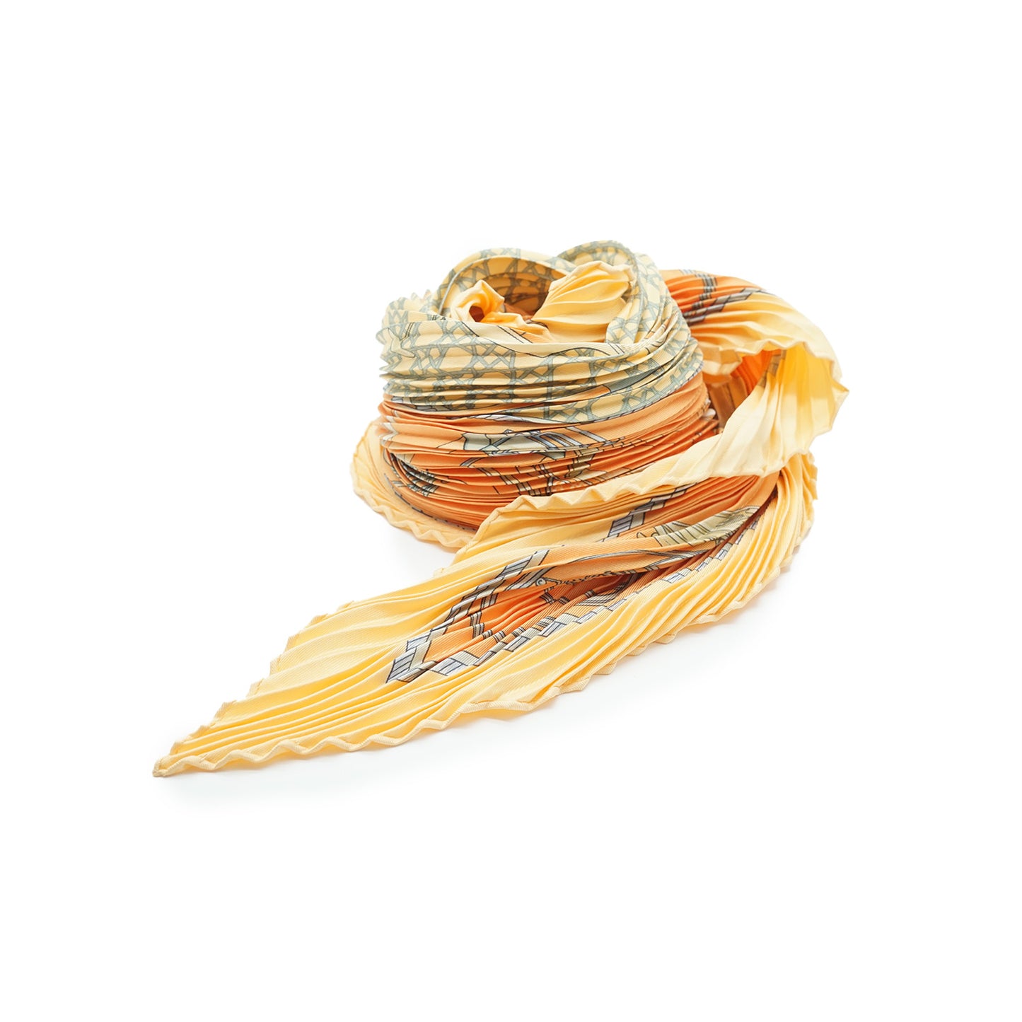 Silk Pleated Scarf 140 Les Voitures A Transformation by La Perriere