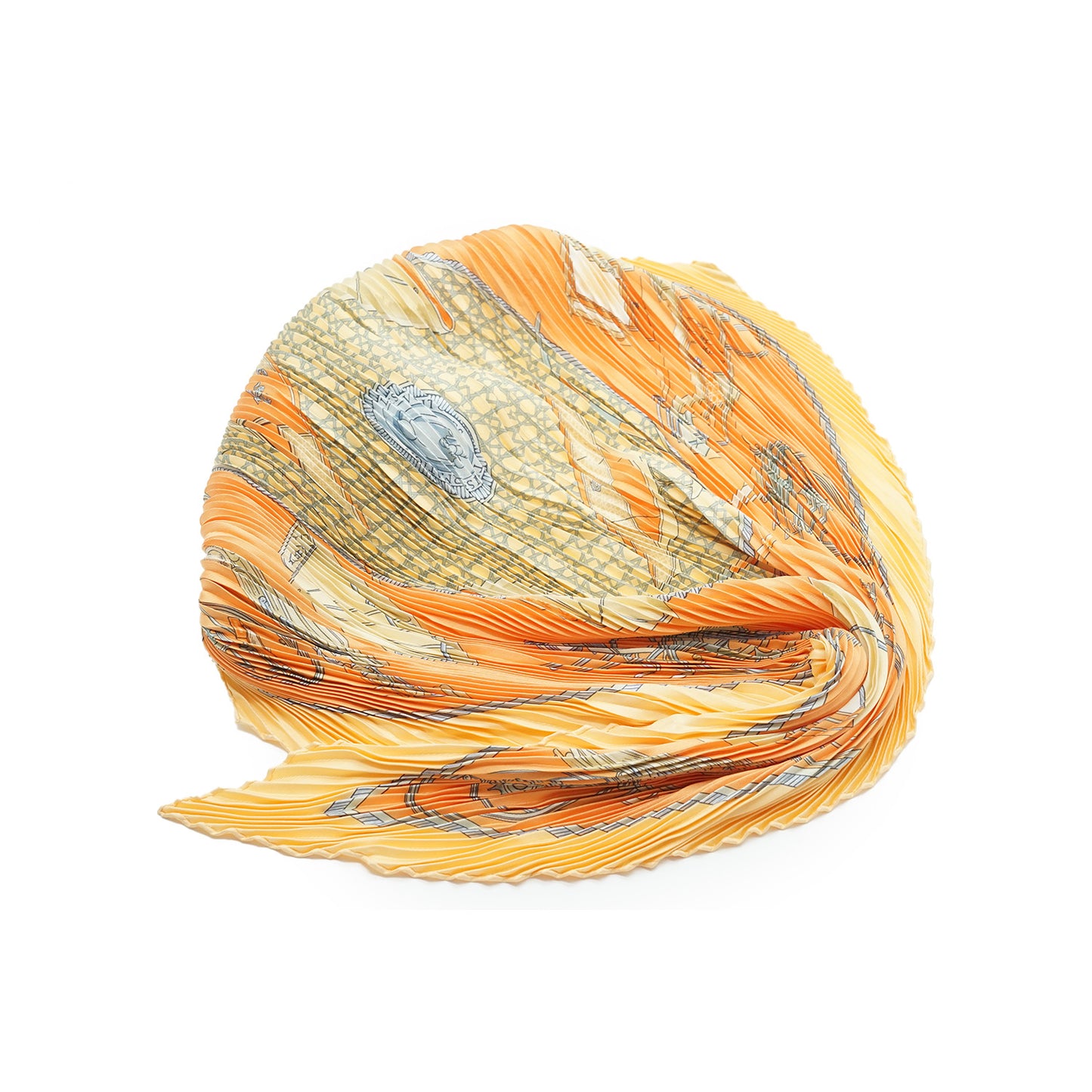 Silk Pleated Scarf 140 Les Voitures A Transformation by La Perriere