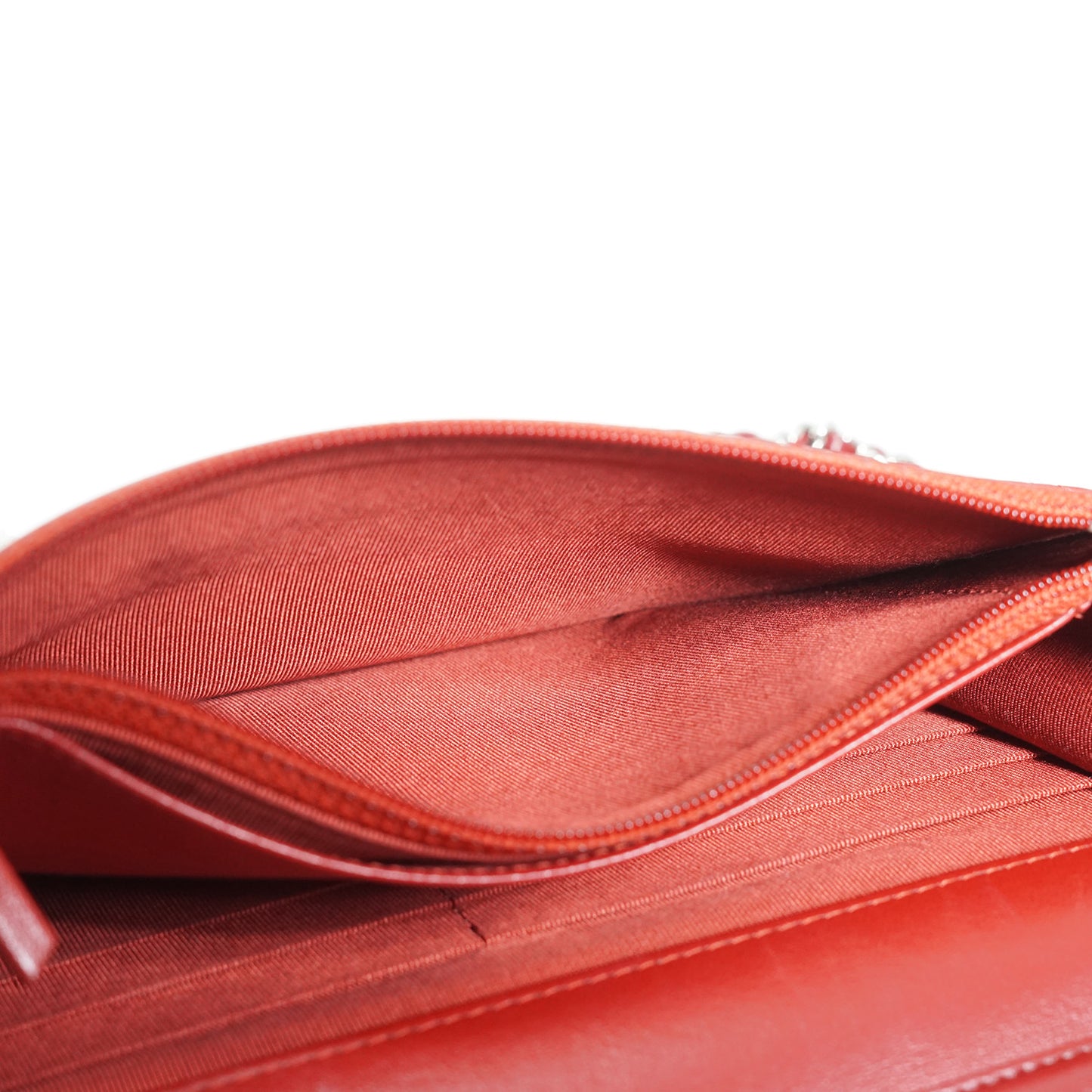 Lambskin Leather Matelasse Wallet on Chain