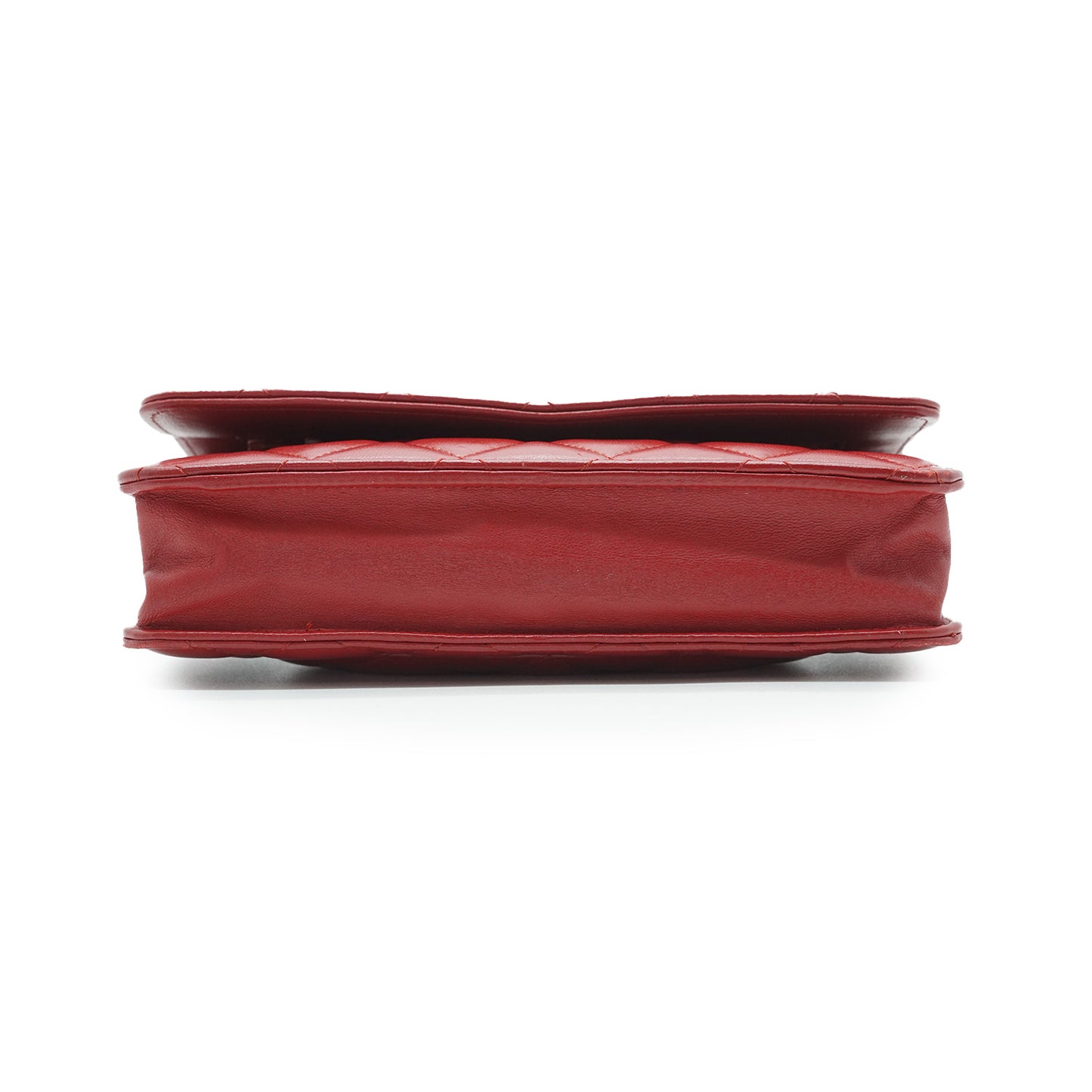 Lambskin Leather Matelasse Wallet on Chain