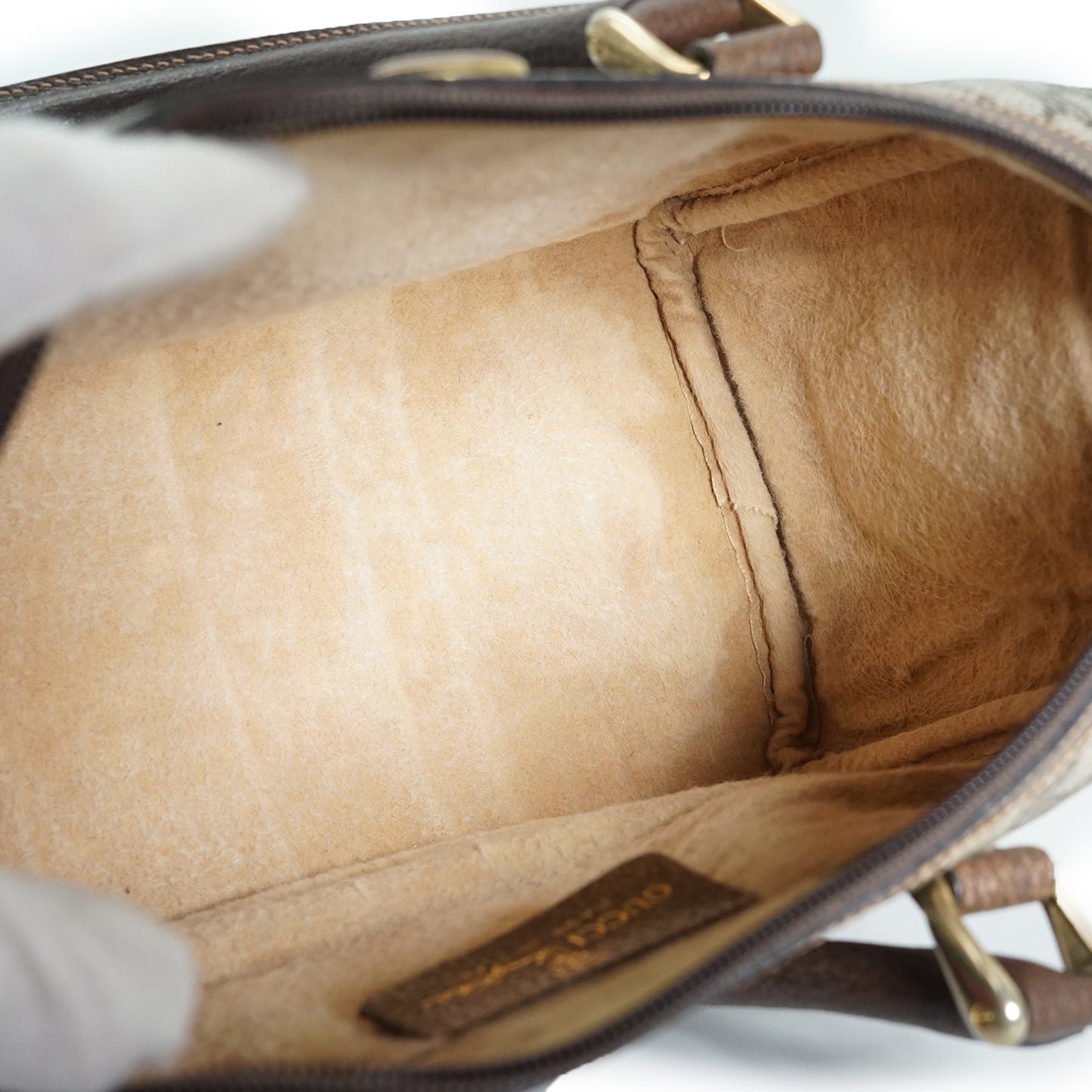 GG Supreme Sherry Line Vintage Ophidia Boston Bag