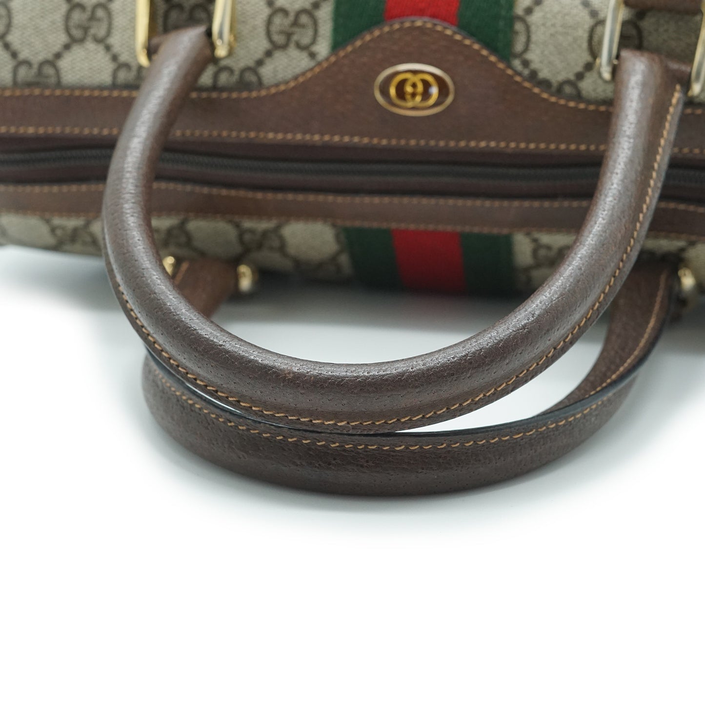 GG Supreme Sherry Line Vintage Ophidia Boston Bag