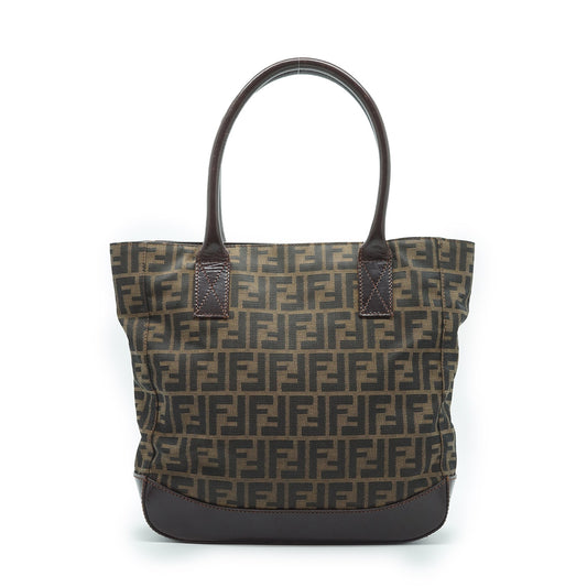 Zucca Canvas Leather Trimmed Foldable Tote