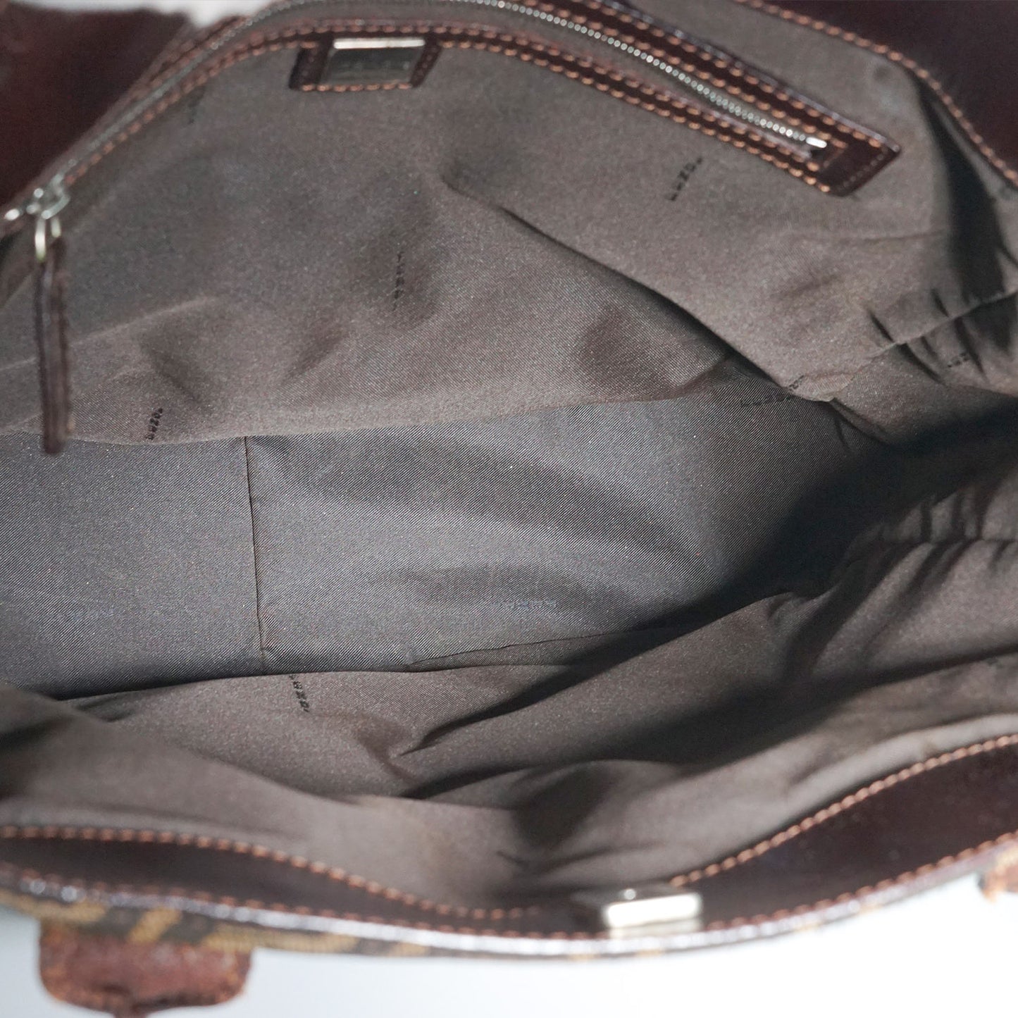 Zucca Canvas Leather Trimmed Foldable Tote