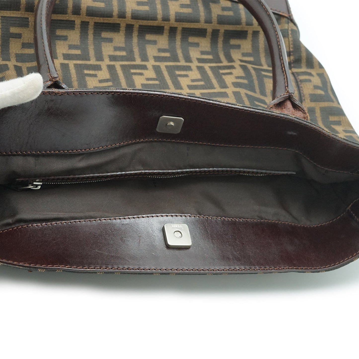 Zucca Canvas Leather Trimmed Foldable Tote