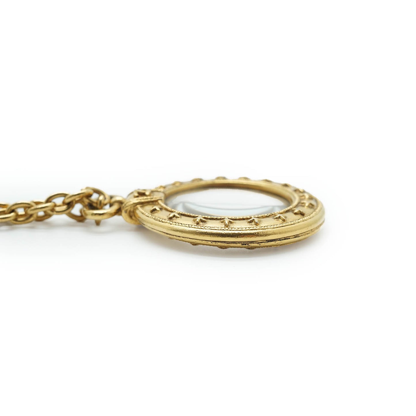 Magnifying Glass Gold Chain Necklace GP