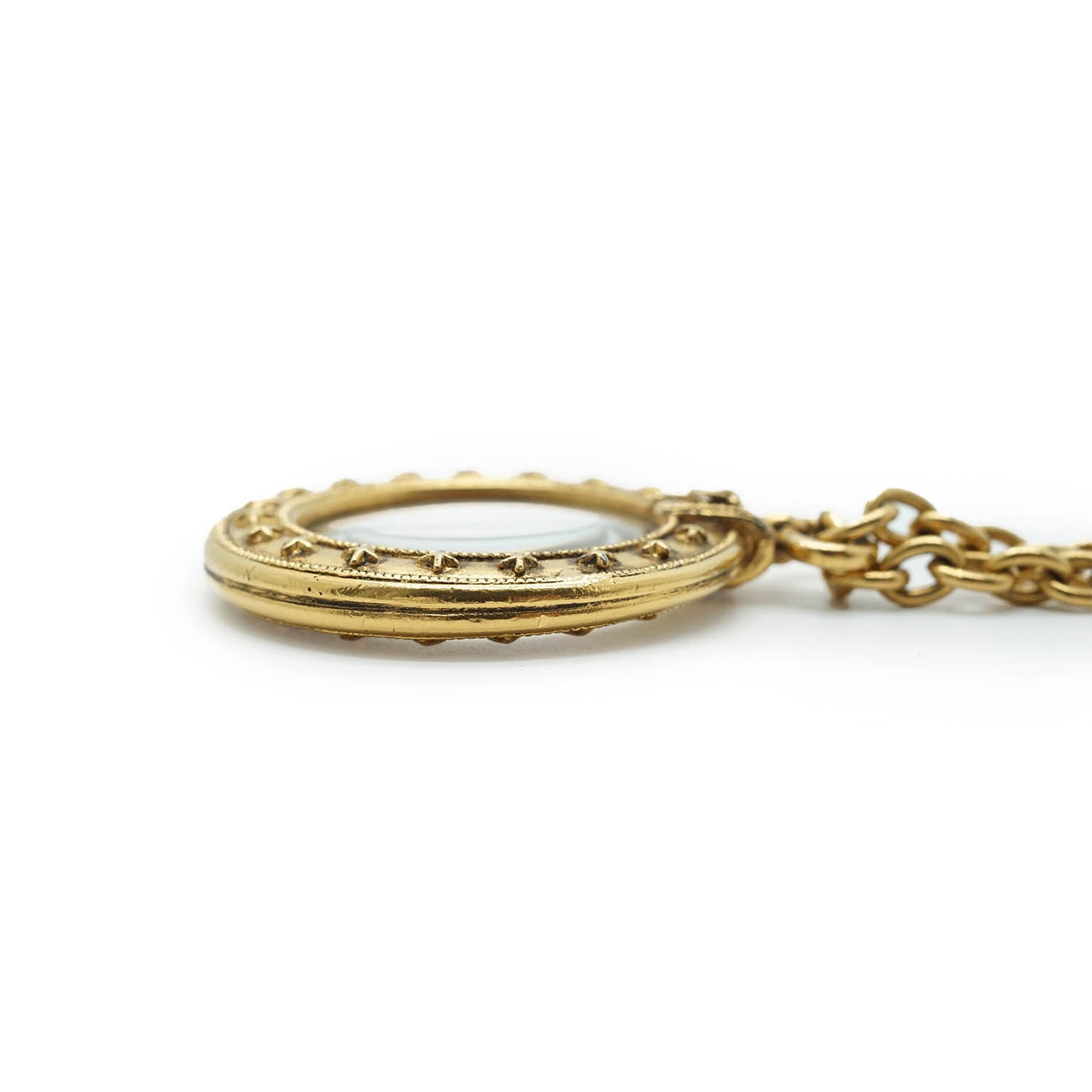 Magnifying Glass Gold Chain Necklace GP