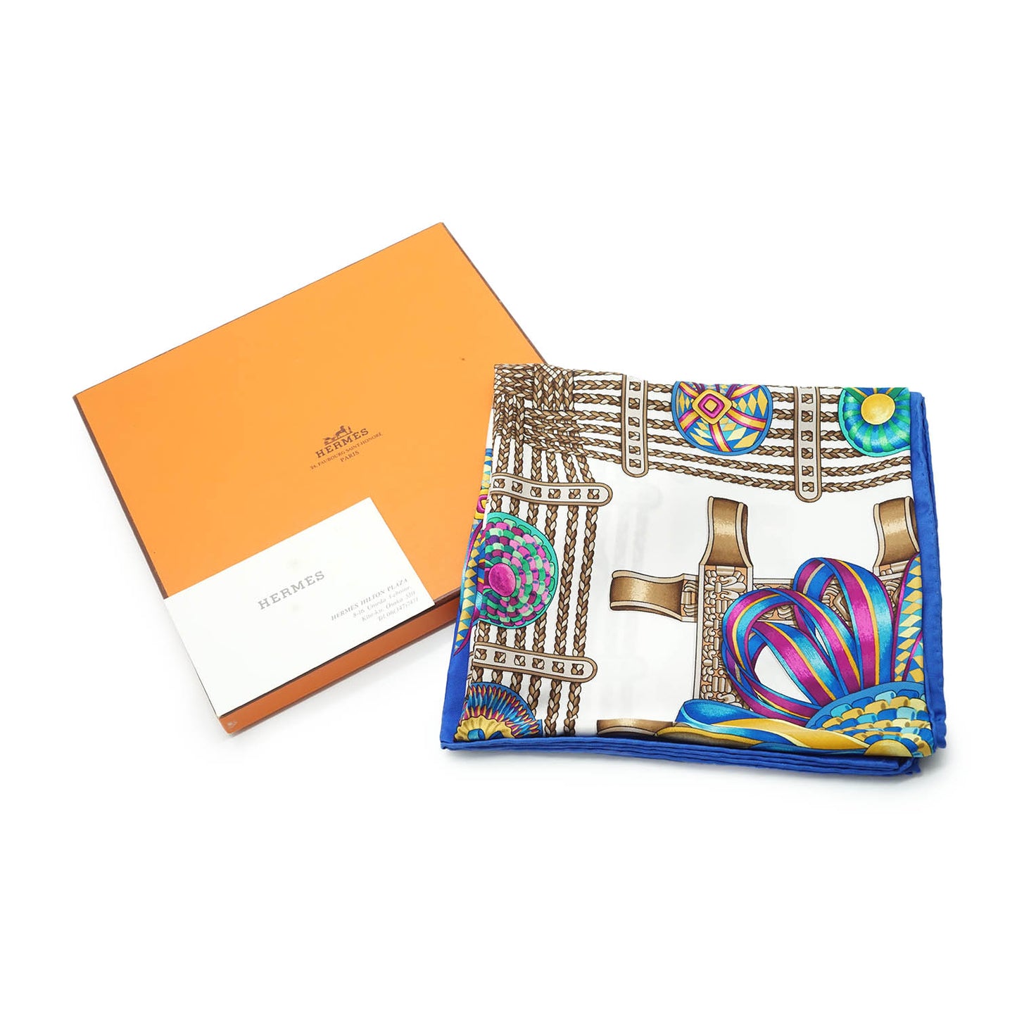 Les Rubans du Cheval Carre 90 Silk Scarf