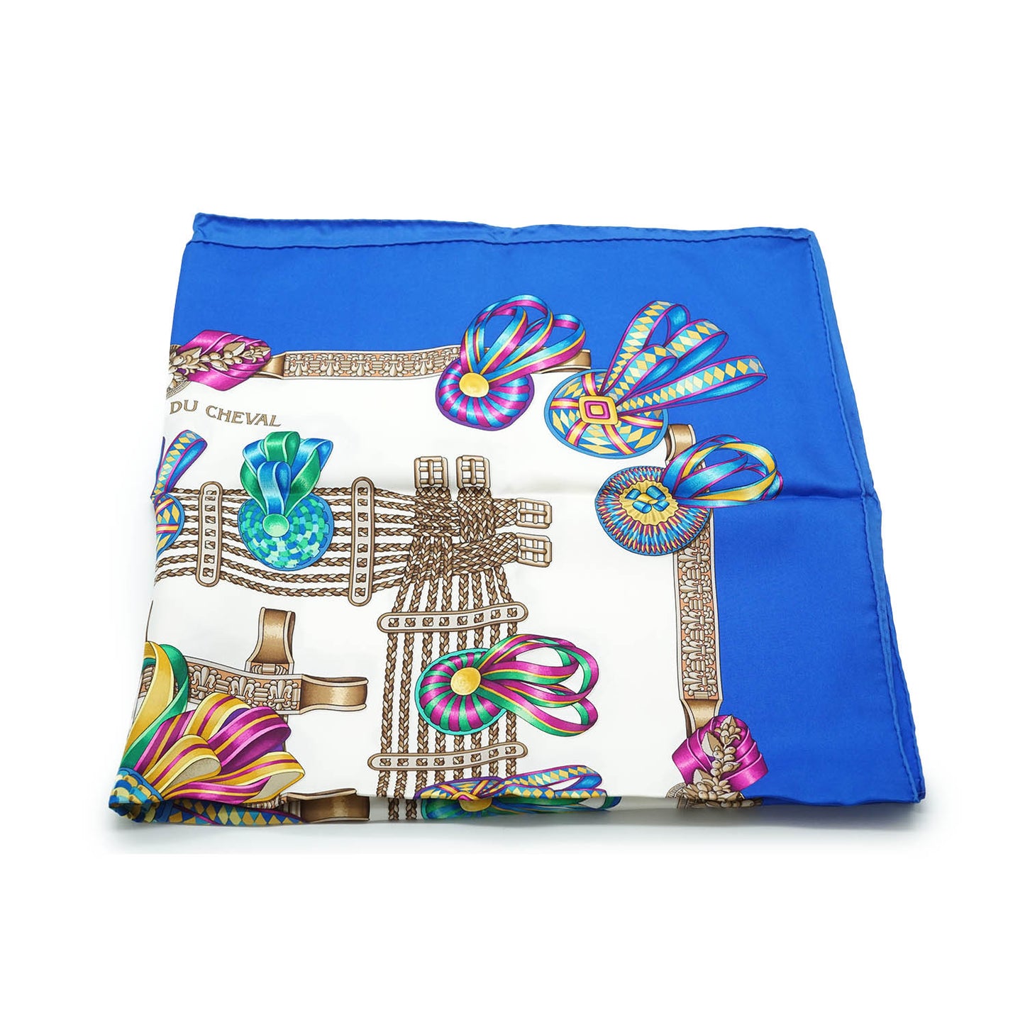 Les Rubans du Cheval Carre 90 Silk Scarf