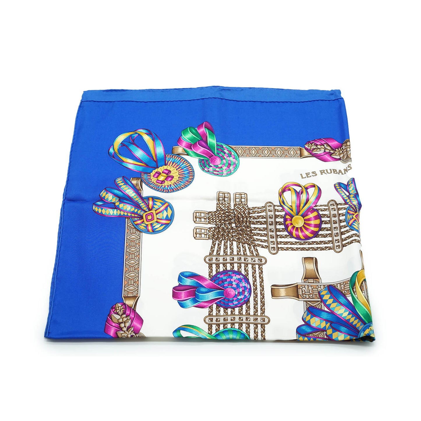 Les Rubans du Cheval Carre 90 Silk Scarf