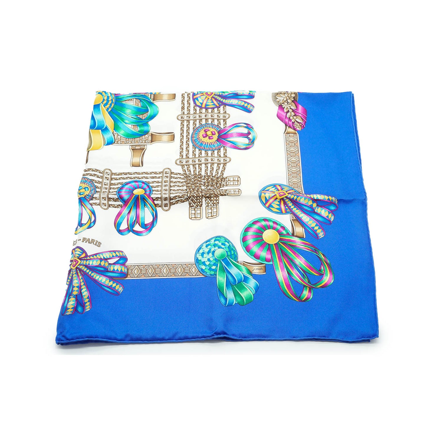 Les Rubans du Cheval Carre 90 Silk Scarf