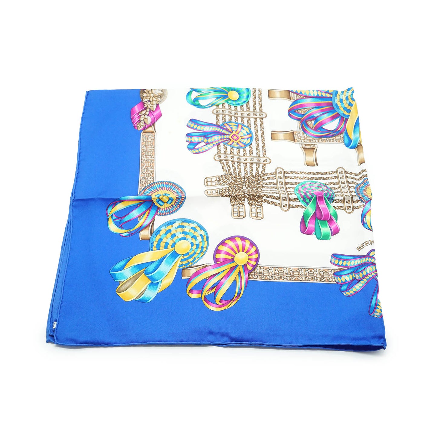 Les Rubans du Cheval Carre 90 Silk Scarf