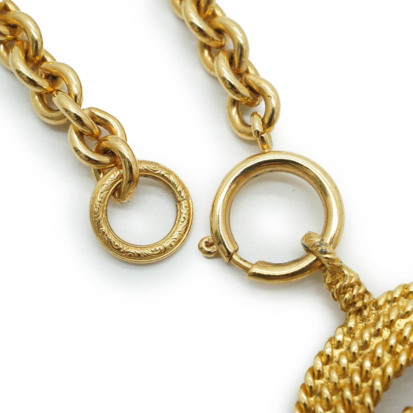 Coco Mark Round Pendant Necklace GP