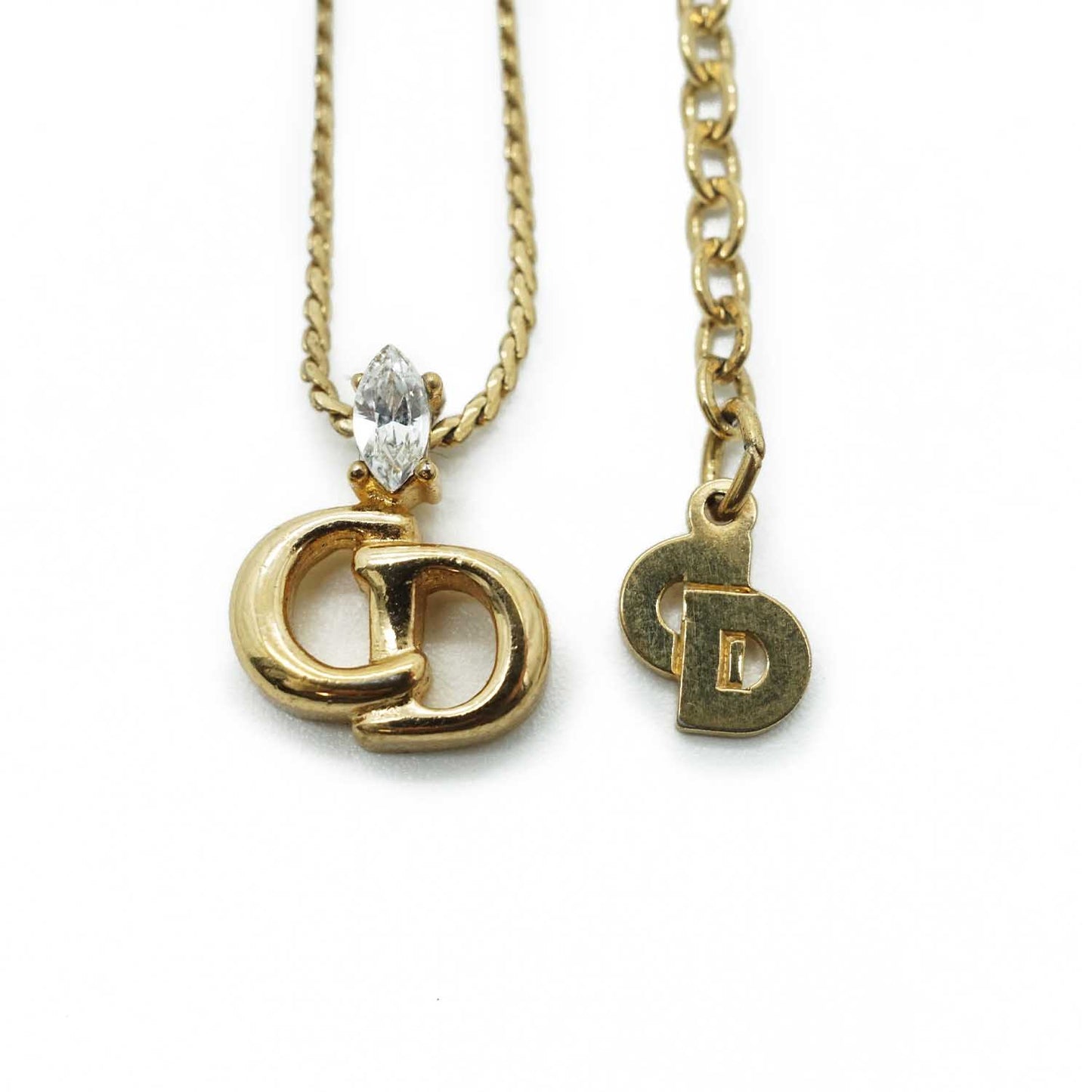 CD Logo Rhinestone Choker