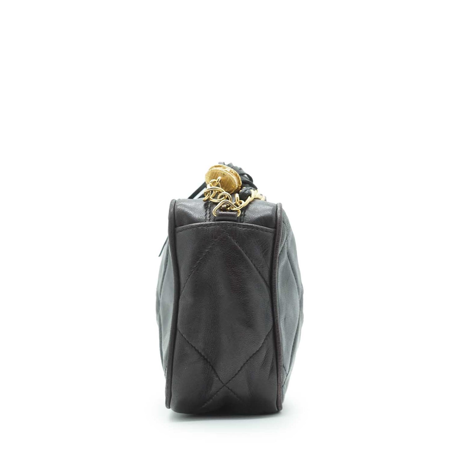 CC Lambskin Matelasse Fringe Chain Shoulder Camera Bag