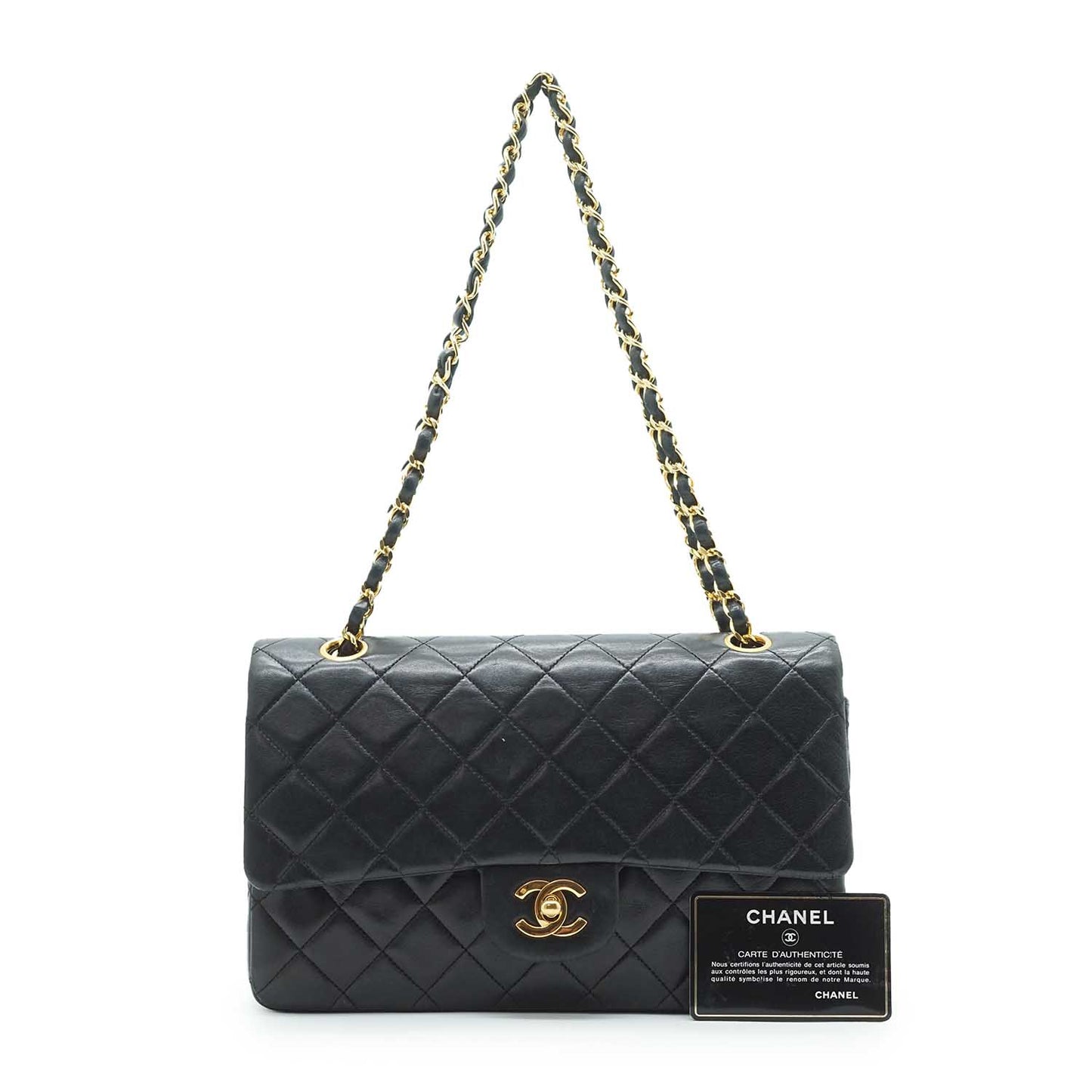 Lambskin Matelasse 25 Double Flap Chain Shoulder Bag