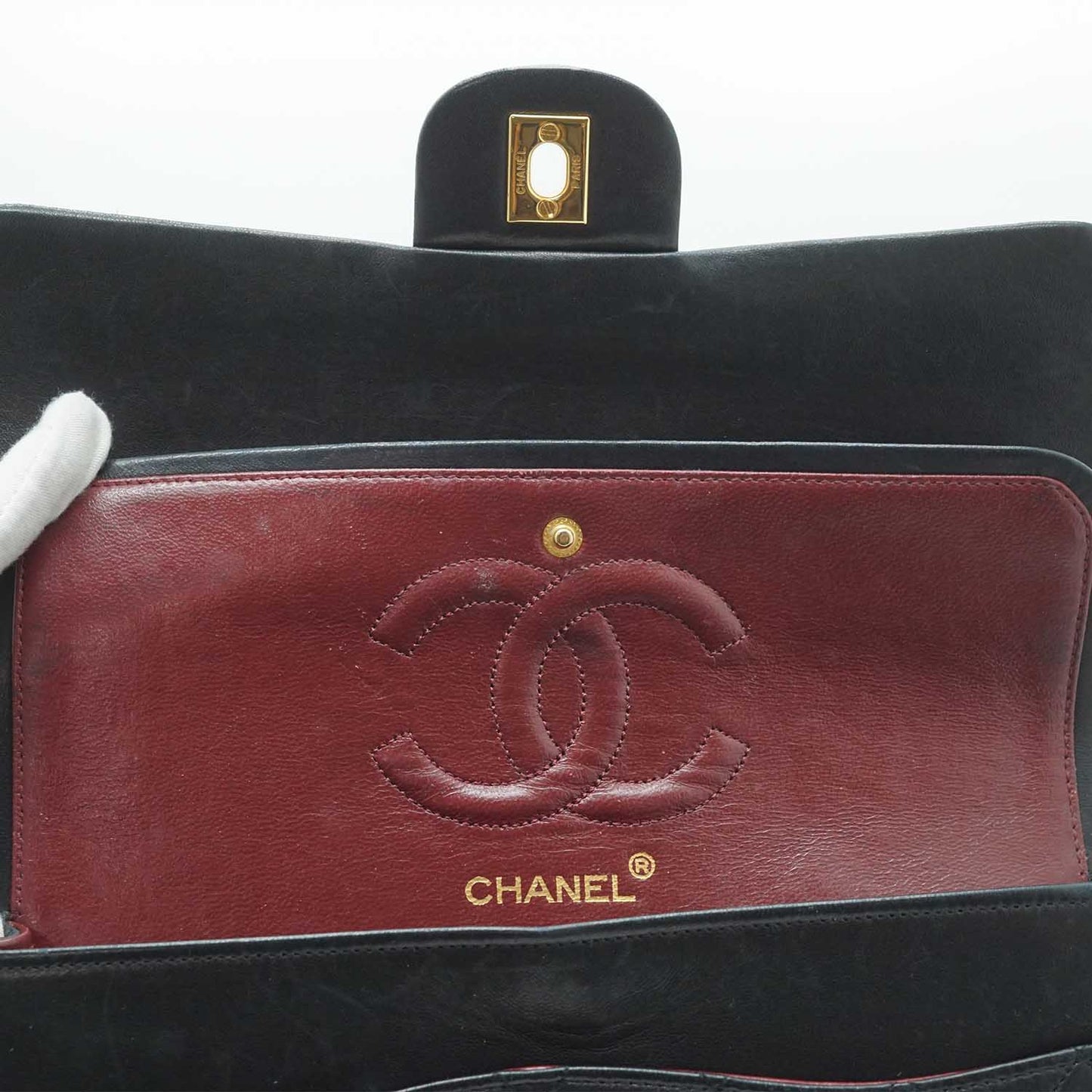 Lambskin Matelasse 25 Double Flap Chain Shoulder Bag