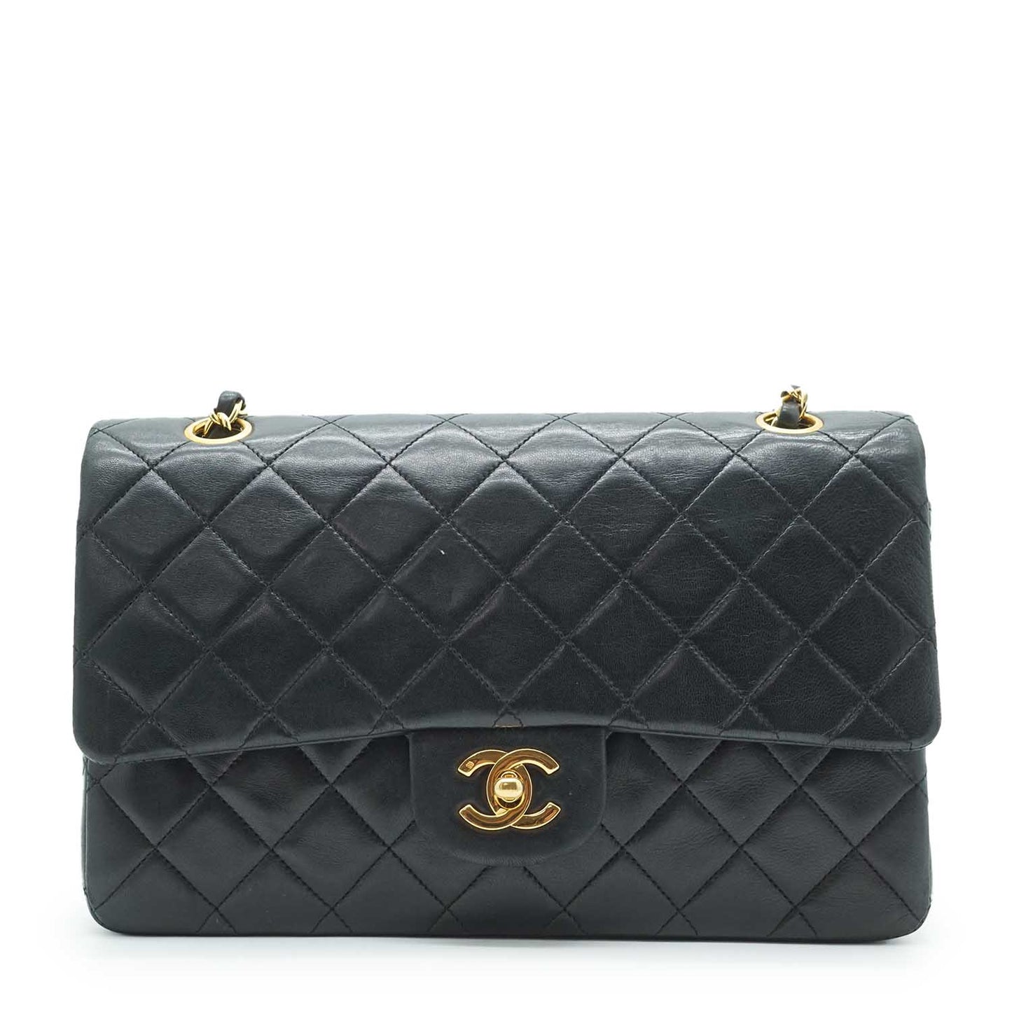 Lambskin Matelasse 25 Double Flap Chain Shoulder Bag