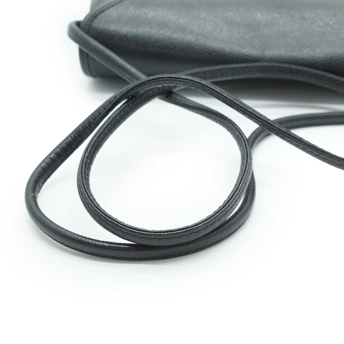 Vintage YSL Logo Plate Rounded Crossbody Bag