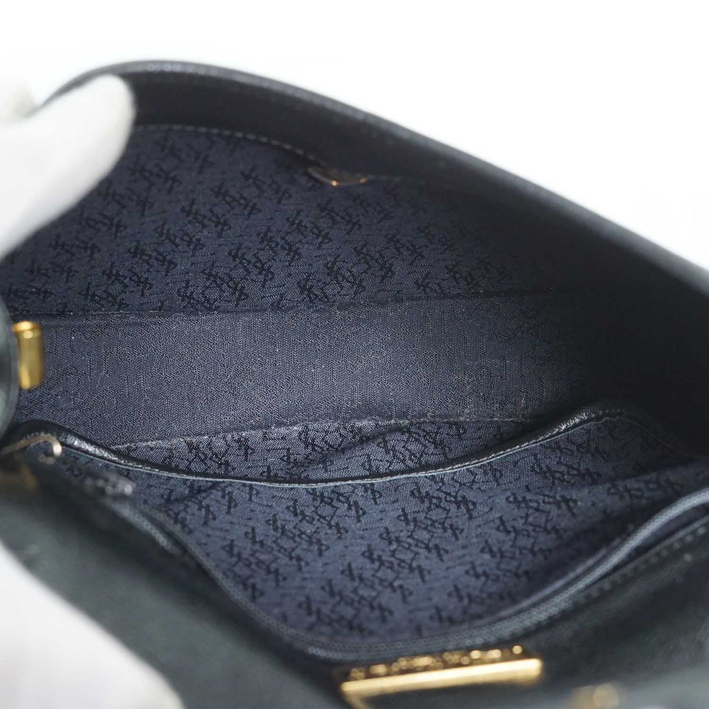 Vintage YSL Logo Plate Rounded Crossbody Bag