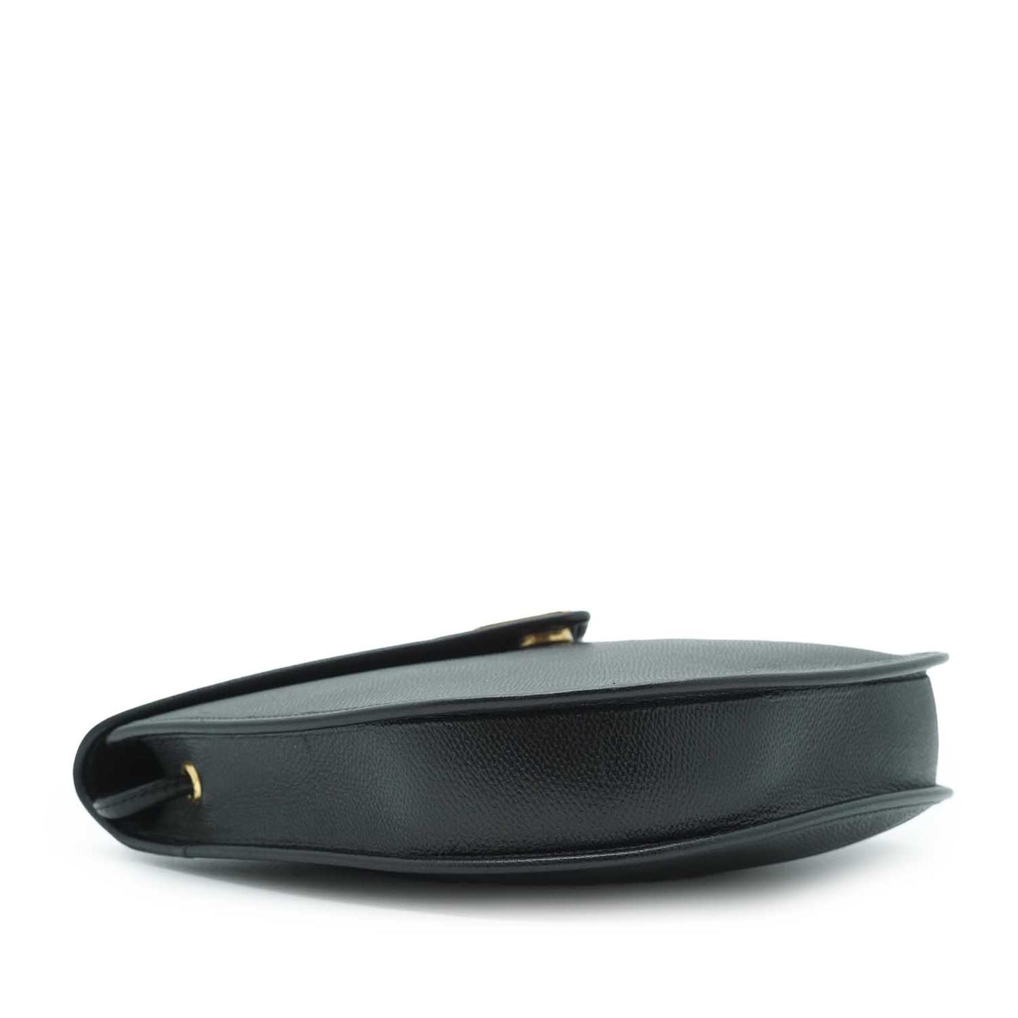 Vintage YSL Logo Plate Rounded Crossbody Bag