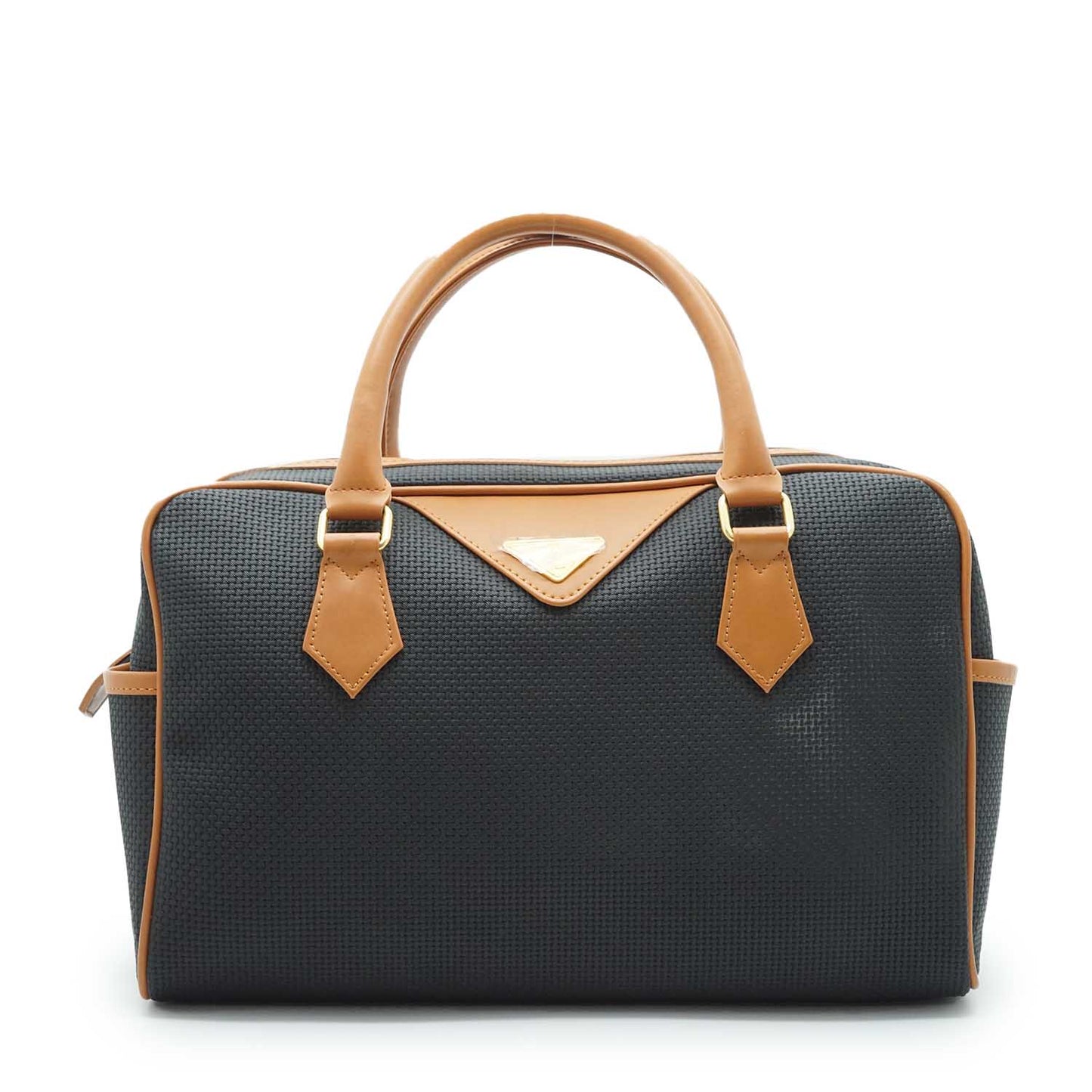 Vintage Canvas Leather Boston Bag