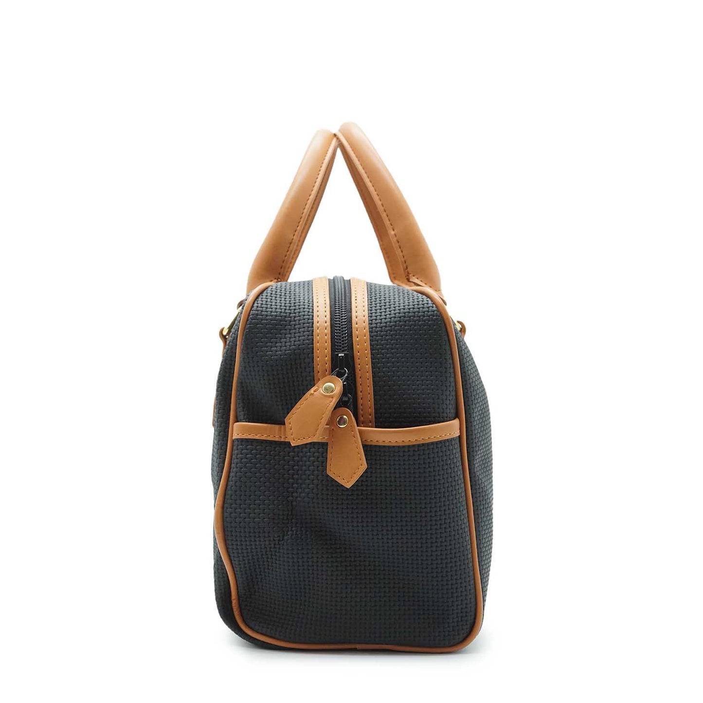 Vintage Canvas Leather Boston Bag