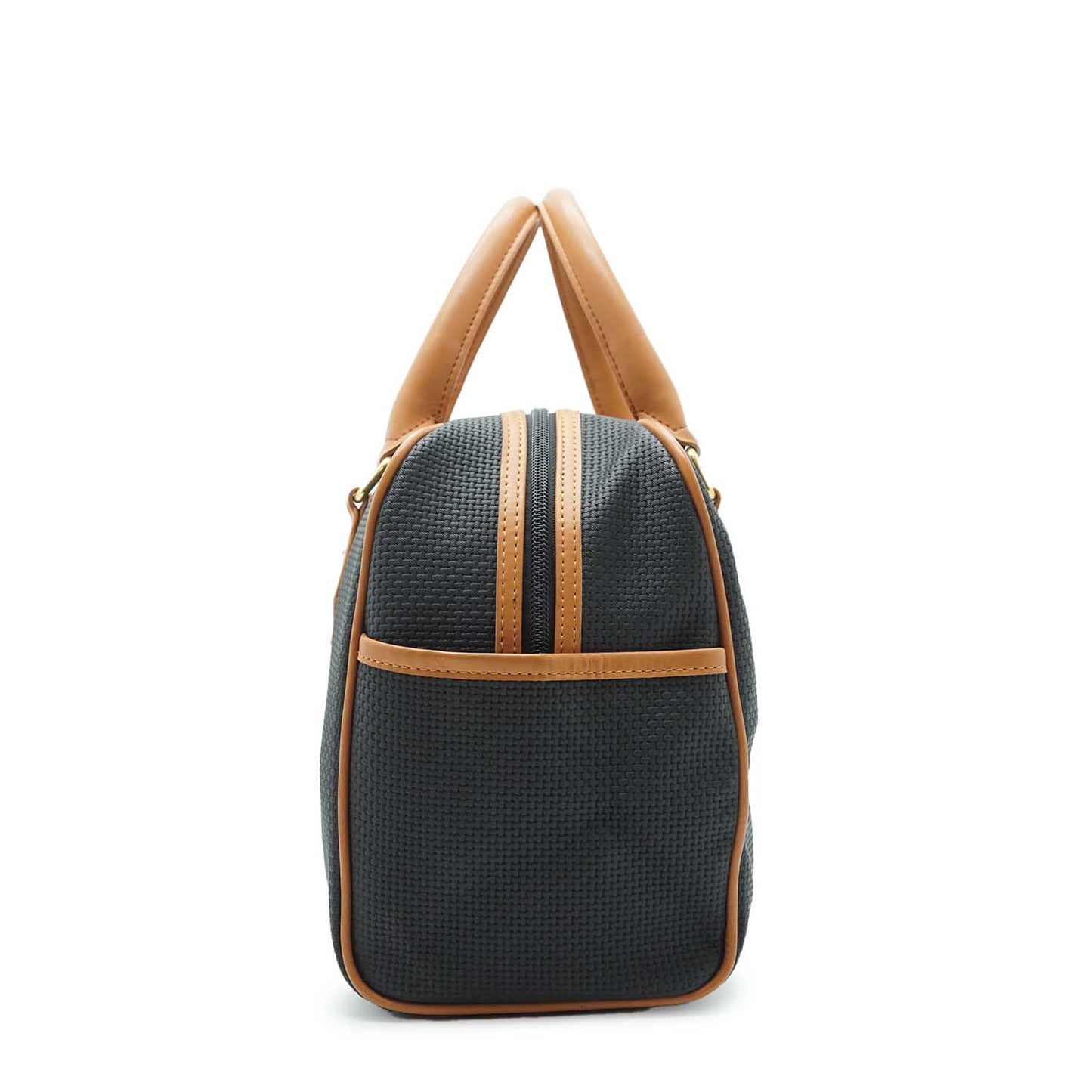 Vintage Canvas Leather Boston Bag