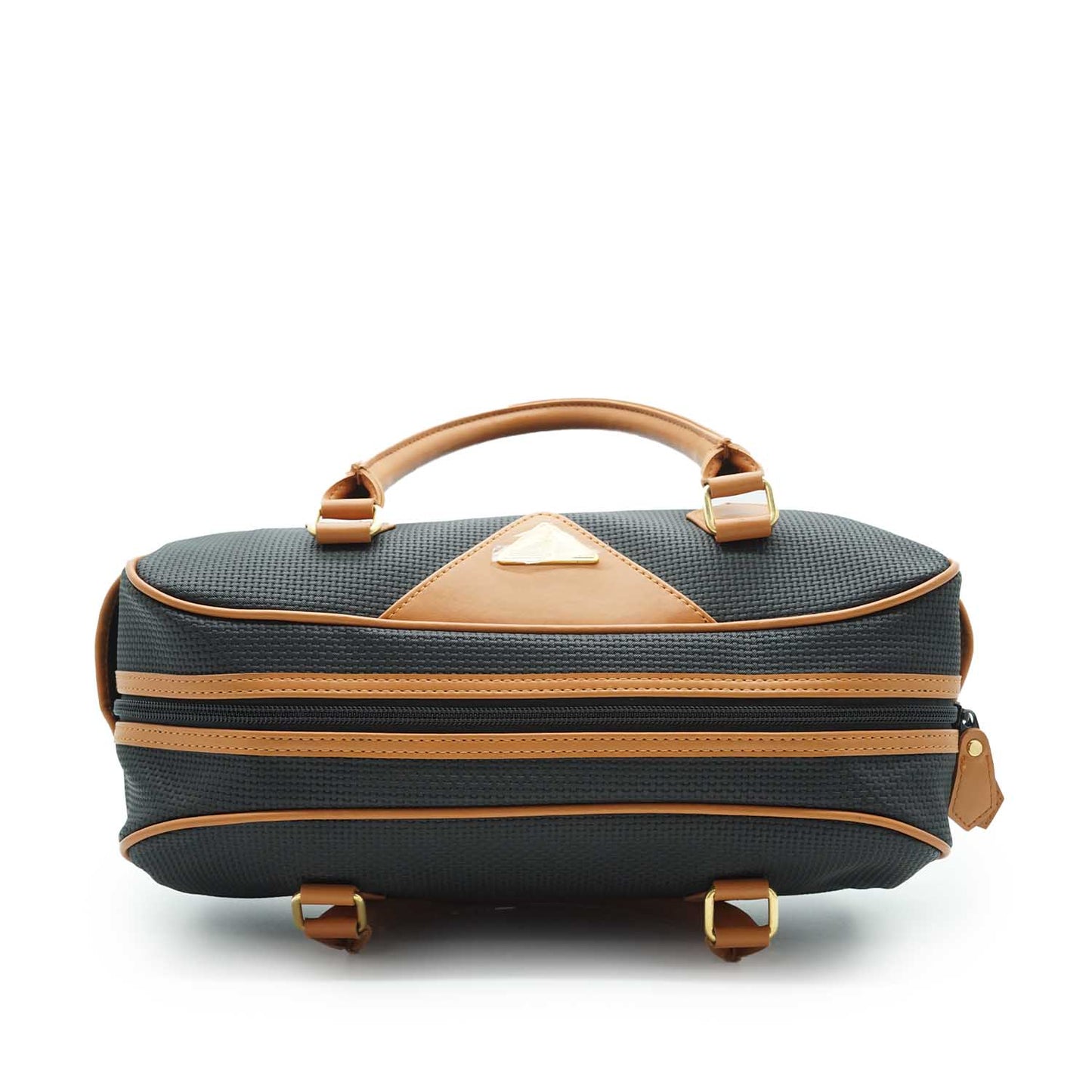 Vintage Canvas Leather Boston Bag