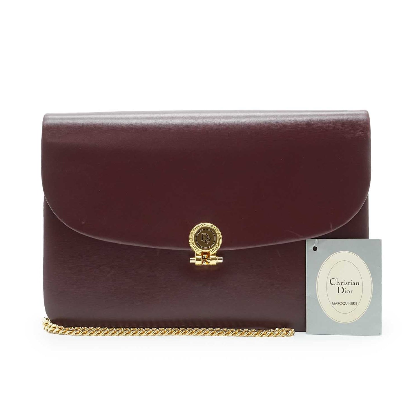 Vintage Leather Chain Shoulder Bag