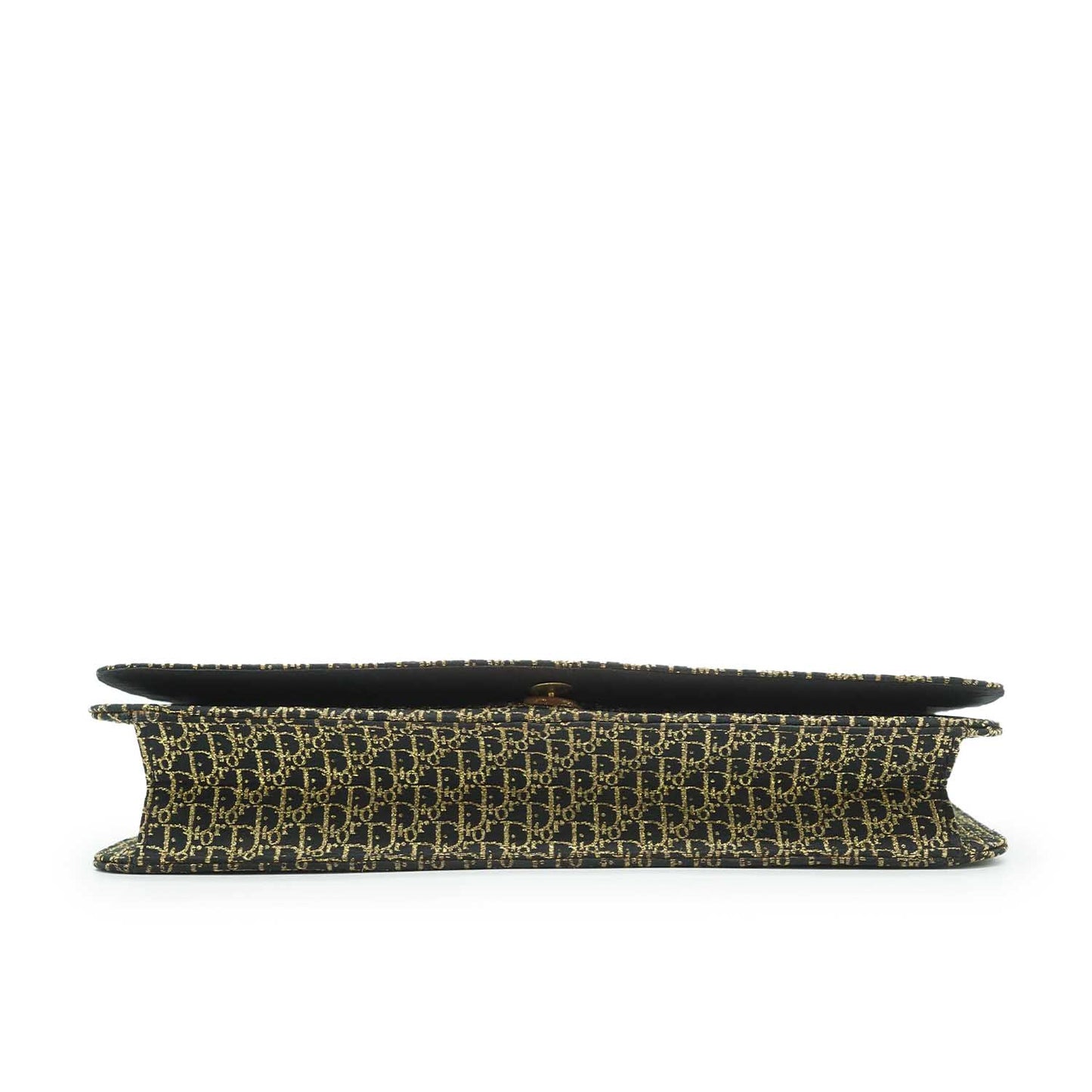 Metallic Gold Oblique Trotter Shoulder Bag