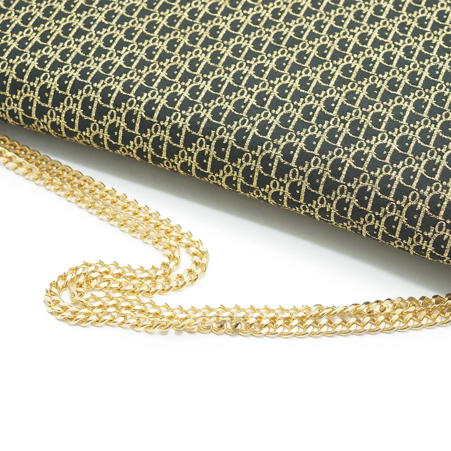 Metallic Gold Oblique Trotter Shoulder Bag