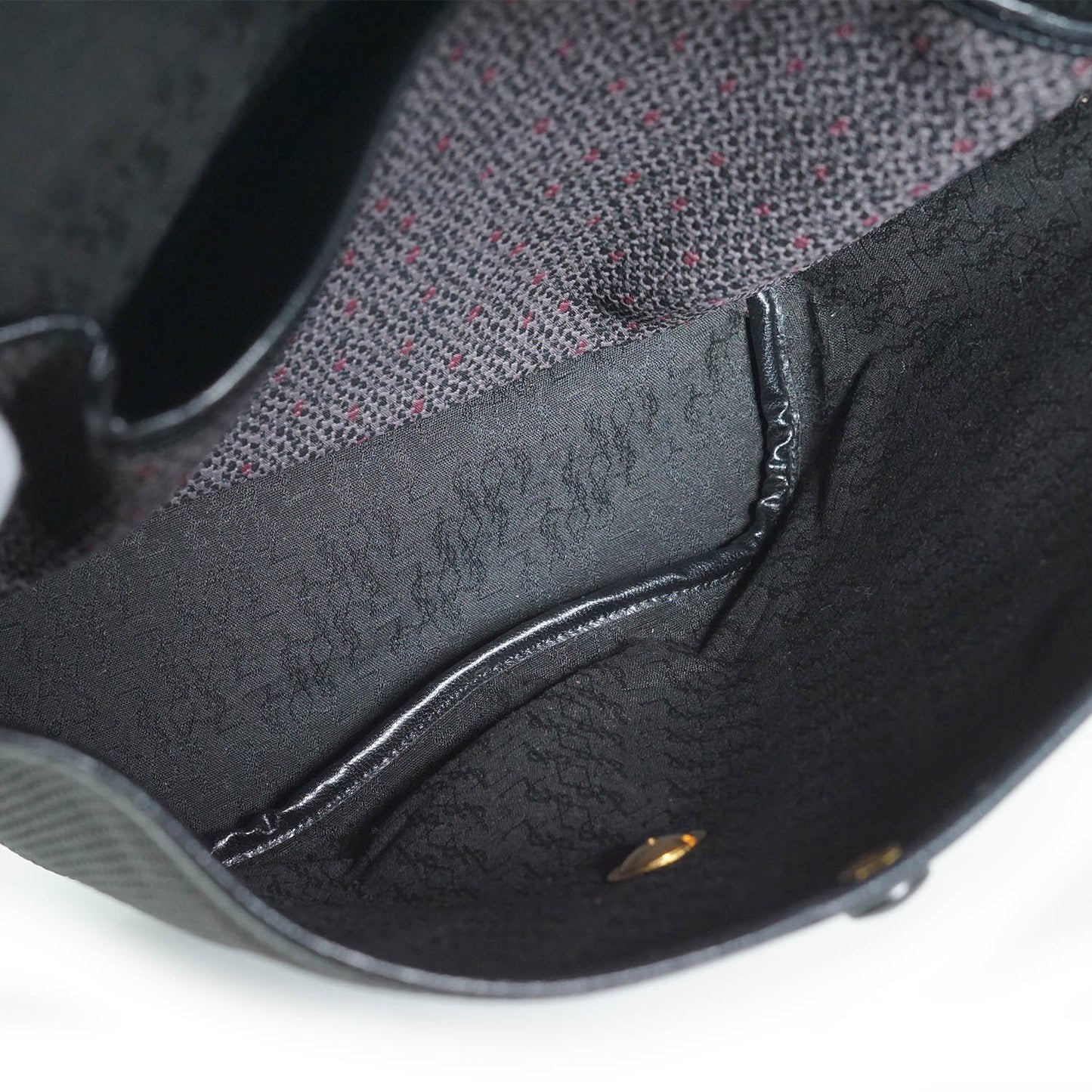 Vintage YSL Logo Plate Trapeze Crossbody Bag