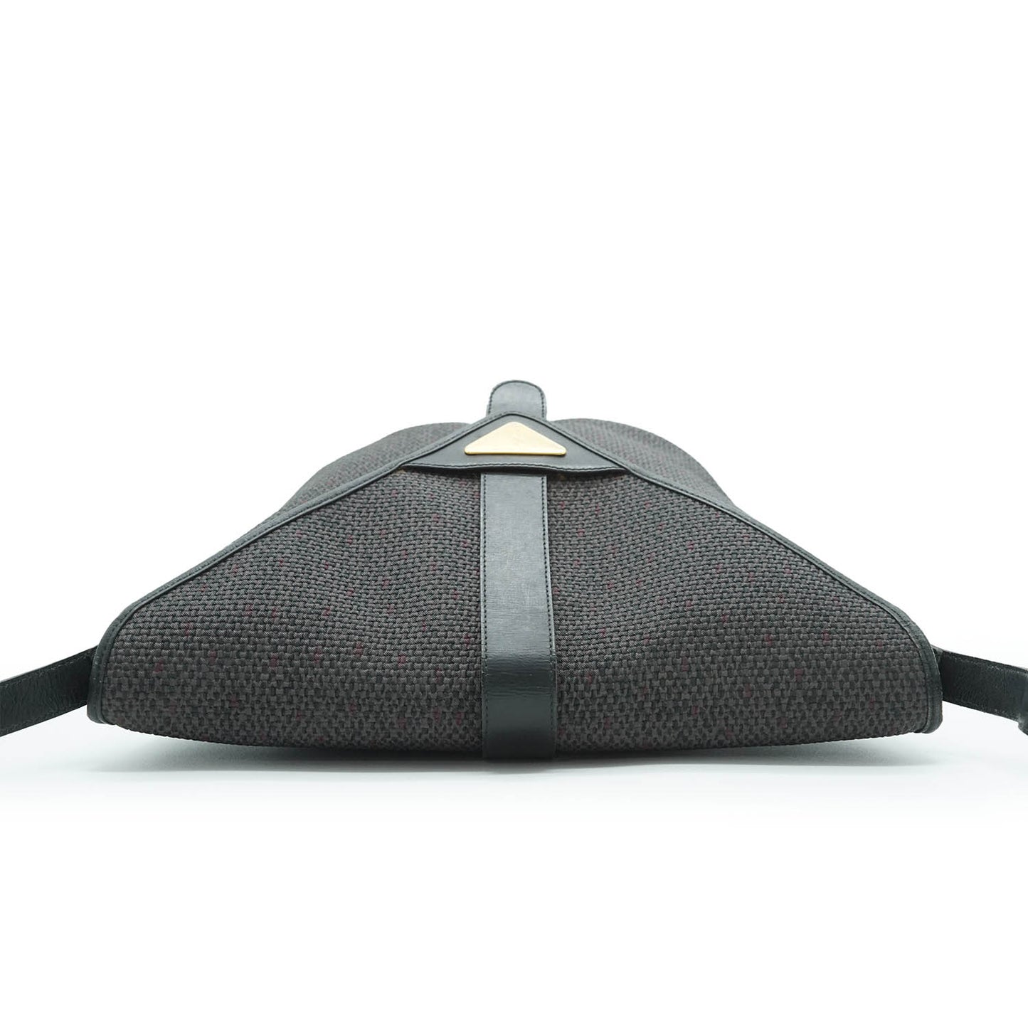 Vintage YSL Logo Plate Trapeze Crossbody Bag