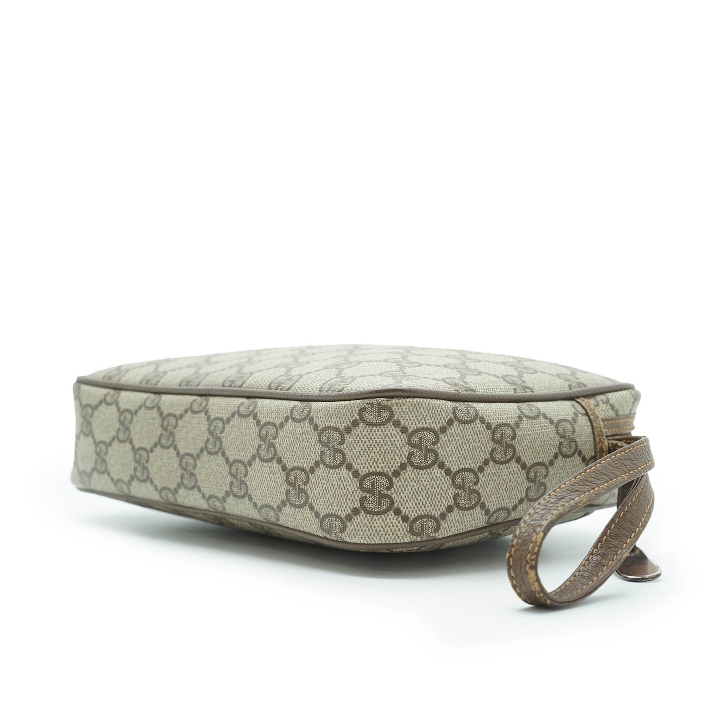 GG Supreme Coated Canvas Vintage Wristlet Pouch