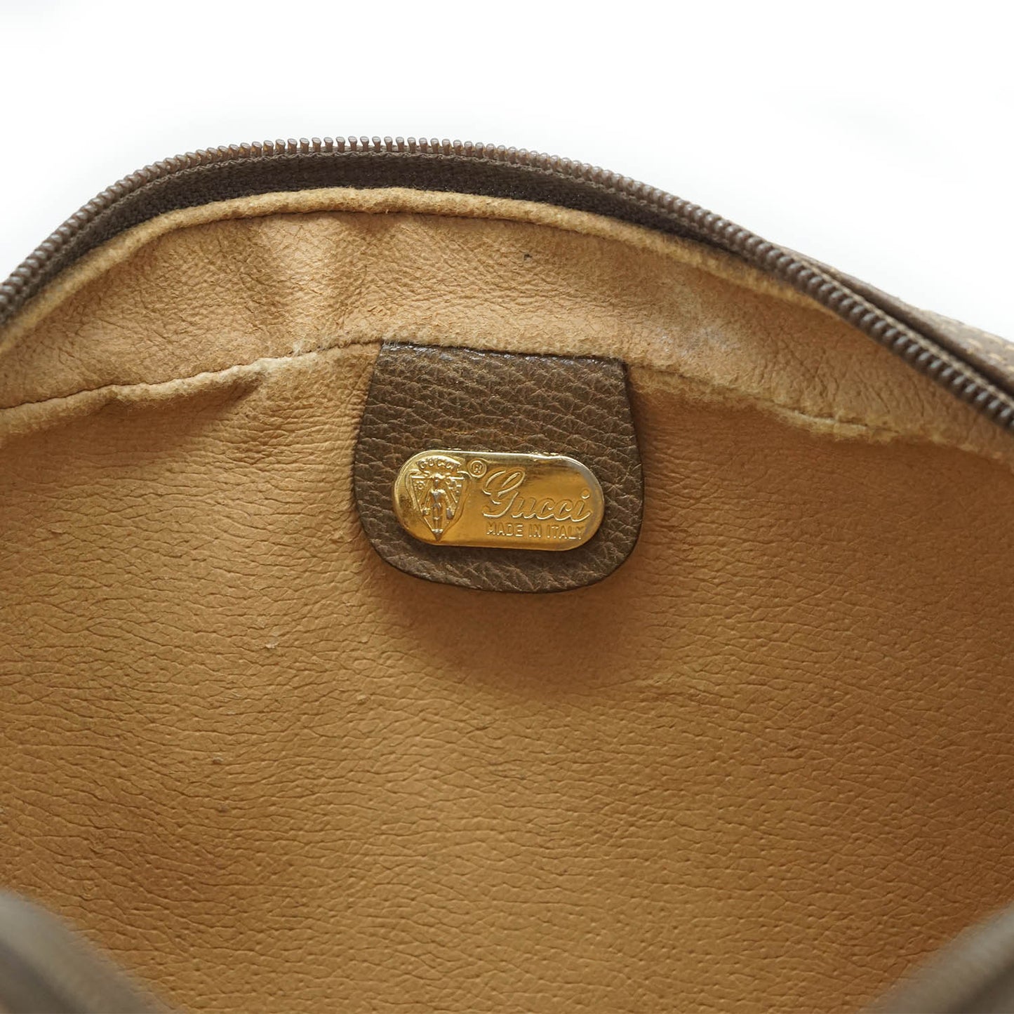 GG Supreme Coated Canvas Vintage Wristlet Pouch