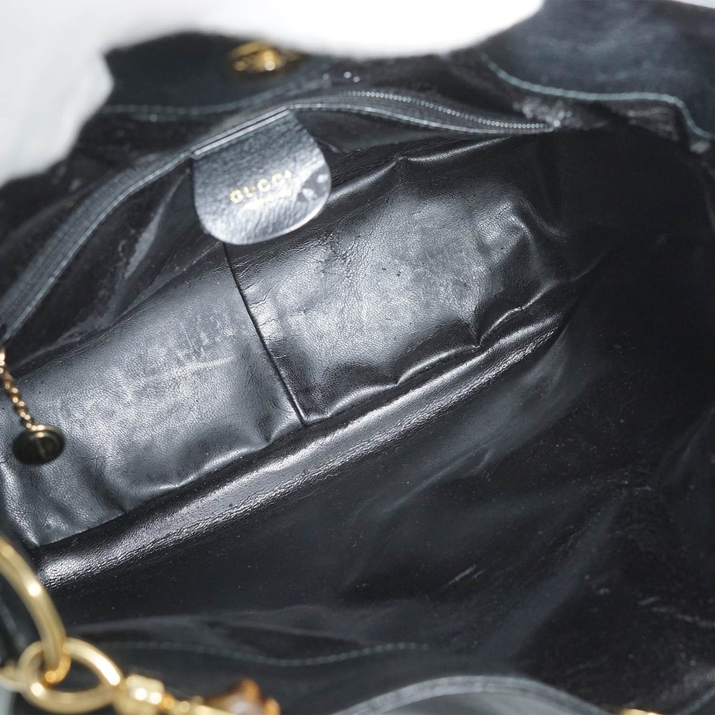 Bamboo Handle 2way Leather Tote