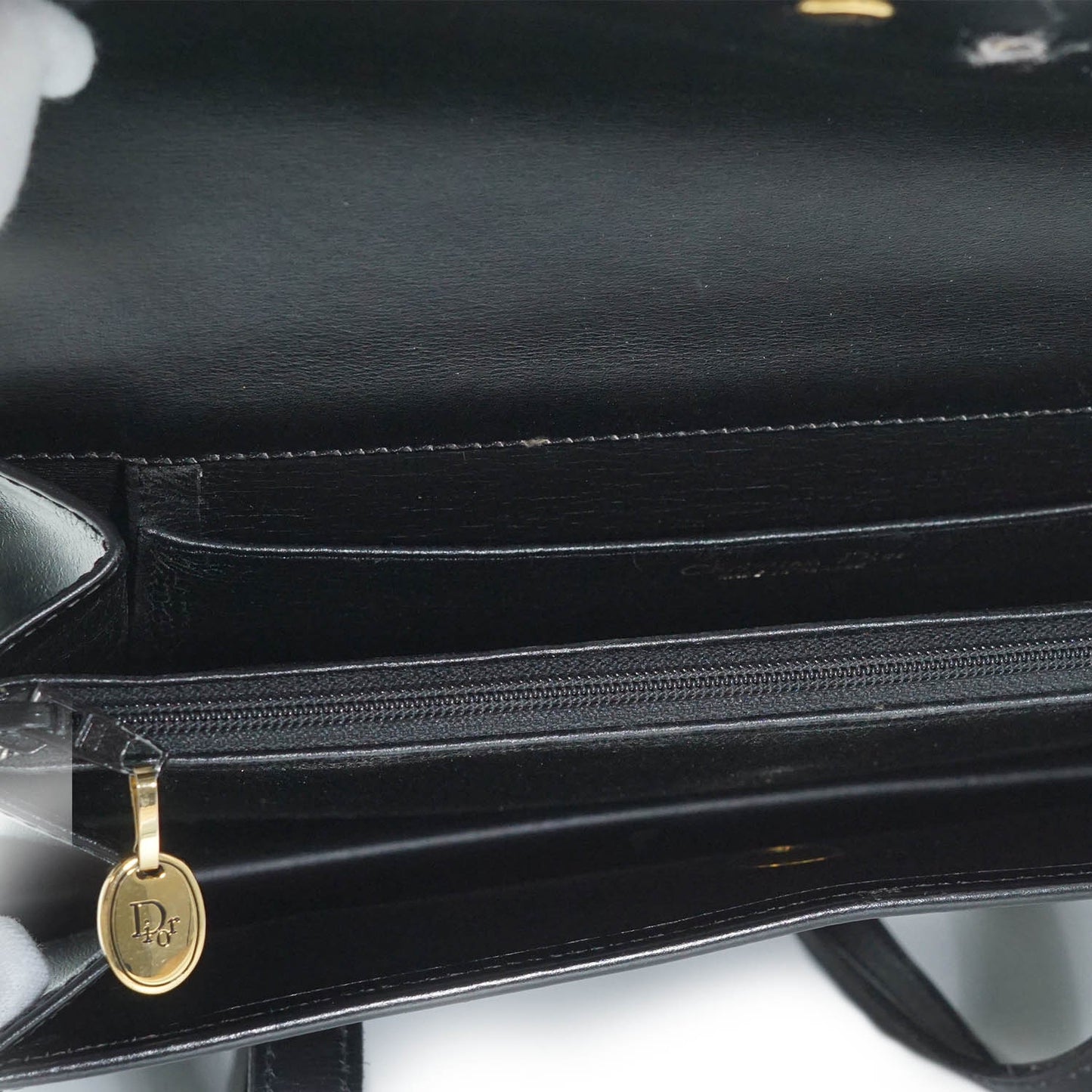Vintage Push Lock Leather Shoulder Bag