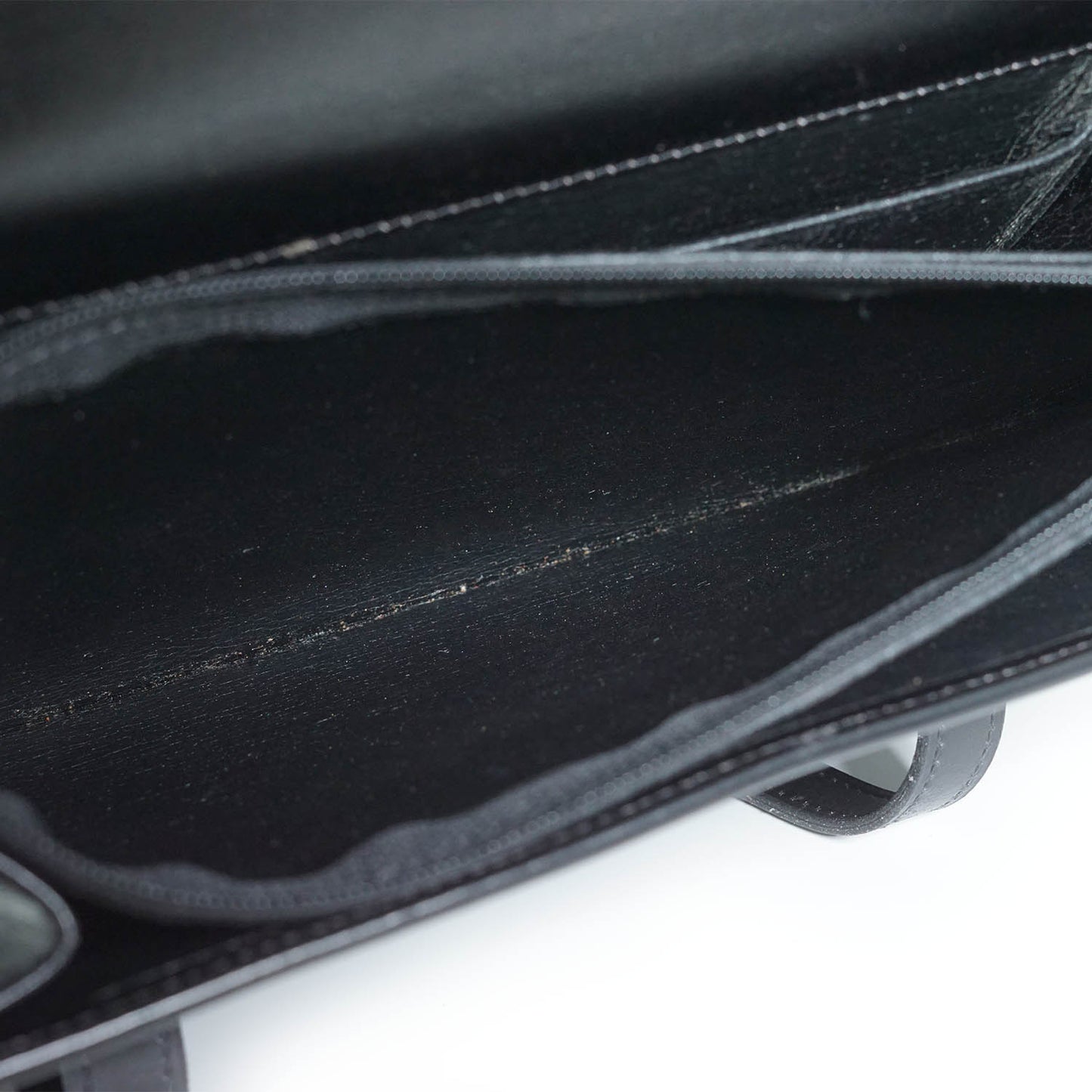 Vintage Push Lock Leather Shoulder Bag
